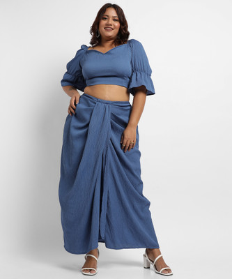 Instafab Plus Top Skirt Co-ords Set