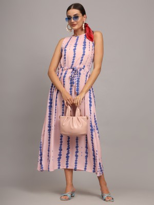 CHARMGAL Women A-line Pink Dress