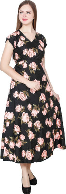 My Swag Women Maxi Black Full Length Dress