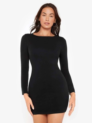 SYYNCRO Women Bodycon Black Dress