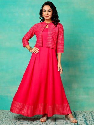 ANOUK Women Maxi Pink Full Length Dress