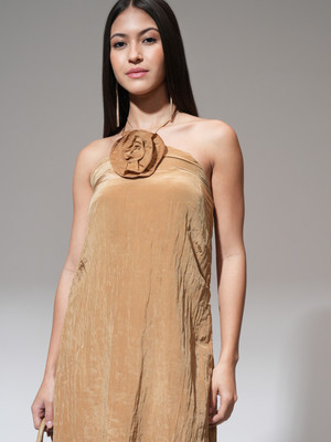 Tokyo Talkies Women A-line Brown Mini/Short Dress