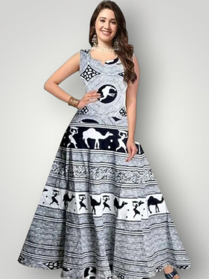 Tankavis Women Gown Black Knee Length Dress