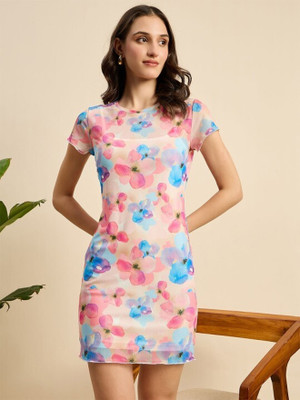 Mast & Harbour Women Bodycon Multicolor Knee Length Dress