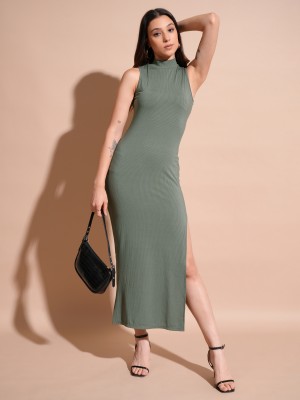 Tokyo Talkies Women Maxi Green Dress