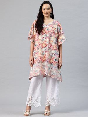 swi stylish Women A-line Multicolor Maxi/Full Length Dress