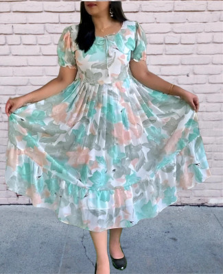 one amore Women A-line Multicolor Maxi/Full Length Dress