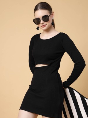 RIGO Women Bodycon Black Dress