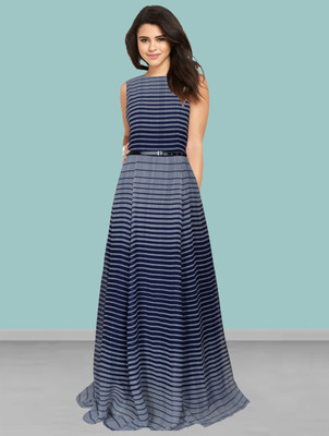 Kashonaa Women Gown Blue Maxi/Full Length Dress