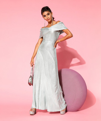 ATHENA Women Maxi Green Full Length Dress