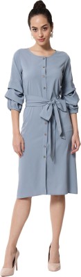 ALL WAYS YOU Women Empire Waist Blue Dress