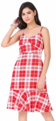 Trymisfit Women A-line Red Dress