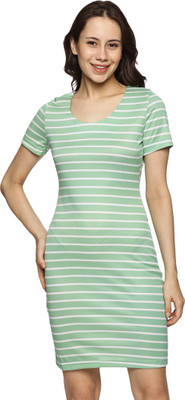 3fairy Women Bodycon Light Green Above Knee/Mid Thigh Length Dress