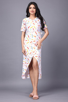 HEMANG FASHION Women Bodycon White Knee Length Dress