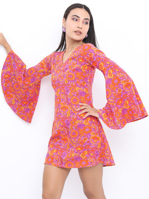 KETCH Women Skater Pink Mini/Short Dress