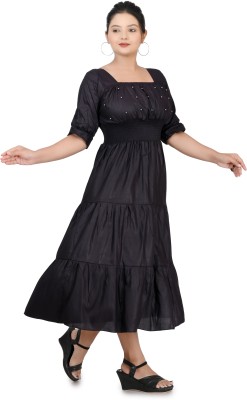 SS Fashion Women Maxi Black Dress