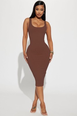 urvi fashion Women Bodycon Brown Dress