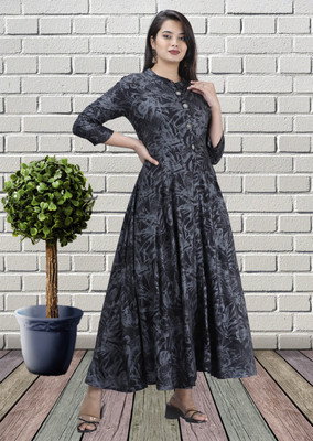 GEETAFABRICS Women A-line Multicolor Midi/Calf Length Dress