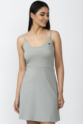 FOREVER 21 Women A-line Grey Mini/Short Dress