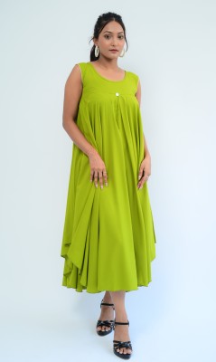 diyaz Women Fit and Flare Light Green Dress