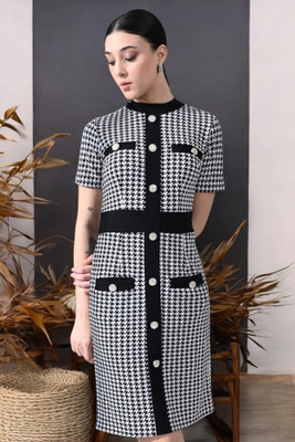 IUGA Women Bodycon Multicolor Knee Length Dress