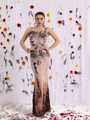 TANDUL Women Bodycon Multicolor Maxi/Full Length Dress