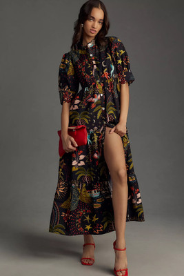 Dressberry Women Ethnic Dress Black Midi/Calf Length Dress