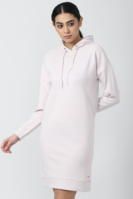 VAN HEUSEN Women Sheath White Above Knee/Mid Thigh Length Dress