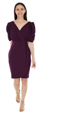 PERFECTPIVOT Women Ethnic Dress Purple Above Knee/Mid Thigh Length Dress