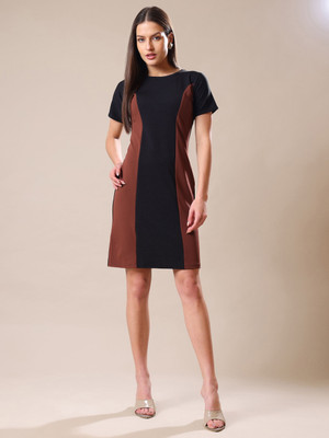 PURVAJA Women Bodycon Black Mini/Short Dress