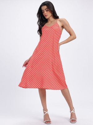 Glitchez Women A-line White Above Knee/Mid Thigh Length Dress