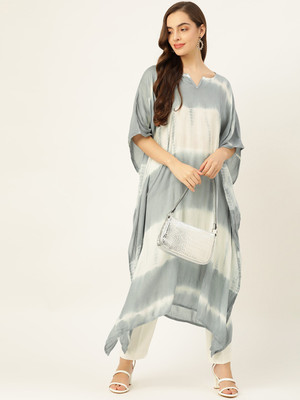 maaesa Printed Crepe Women Kaftan