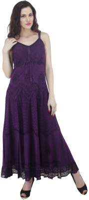 auglle Women Maxi Purple Dress