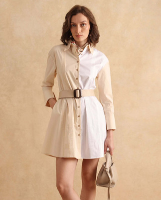 RAREISM Women A-line White Mini/Short Dress