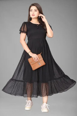 Appael Collect Women A-line Multicolor Midi/Calf Length Dress
