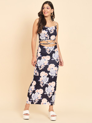 TANDUL Women Bodycon Multicolor Maxi/Full Length Dress