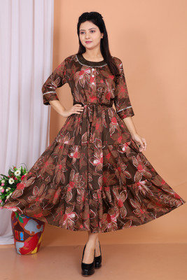 Safir Dresses Women Gown Blue Midi/Calf Length Dress