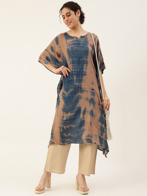 PinkTribe Self Design Crepe Women Kaftan