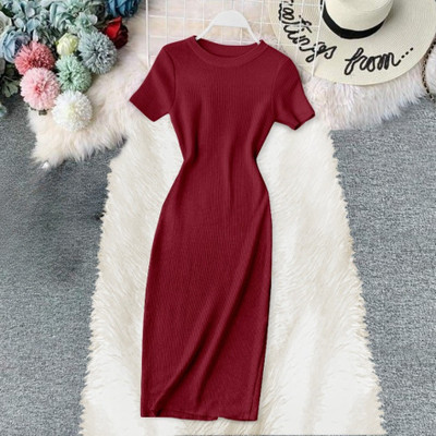 STYLEGO Women Bodycon Maroon Maxi/Full Length Dress
