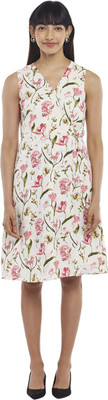 Annabelle by Pantaloons Women A-line Yellow Knee Length Dress