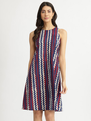 Pink Fort Women A-line Multicolor Above Knee/Mid Thigh Length Dress