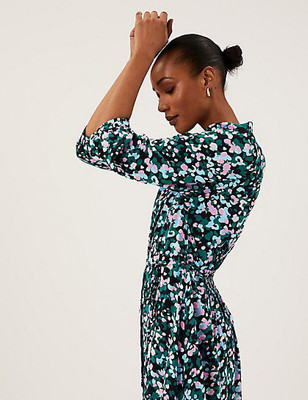 MARKS & SPENCER Women Shirt Multicolor Knee Length Dress