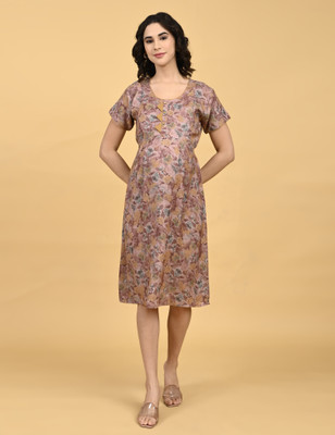 GOLDSTROMS Women A-line Pink Knee Length Dress