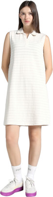 PUMA Women A-line White Above Knee/Mid Thigh Length Dress