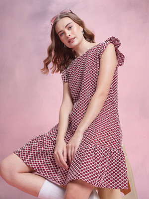 Dressberry Women A-line Red Mini/Short Dress