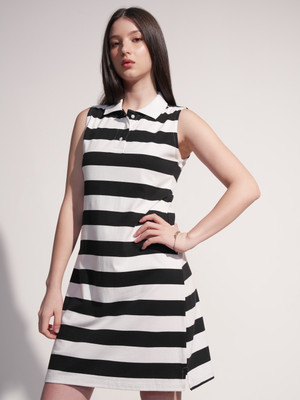 Tokyo Talkies Women T Shirt Multicolor Midi/Calf Length Dress