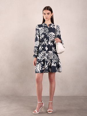 VERO MODA Women A-line Black, White Mini/Short Dress