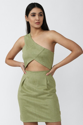 FOREVER 21 Women A-line Green Mini/Short Dress