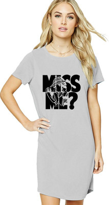 HouseOfCommon Women T Shirt Yellow Above Knee/Mid Thigh Length Dress