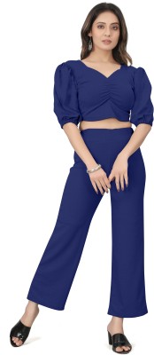 srutva fashion Women Two Piece Dress Dark Blue Dress